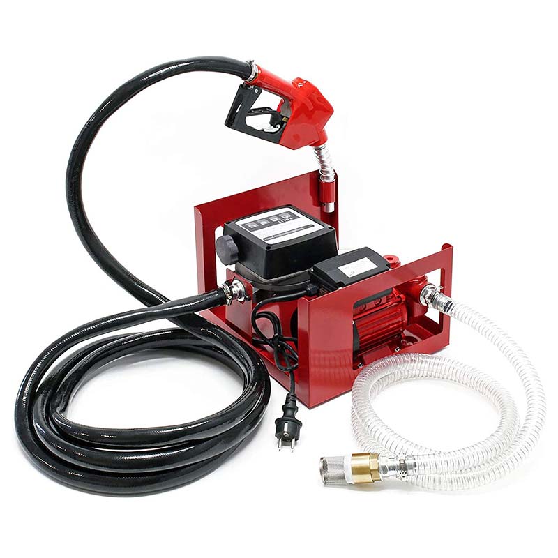 Pompe de transfert diesel d'huile électrique à amorçage automatique avec débitmètre à 4 chiffres